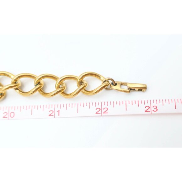 NAPIER Vintage Red Enamel Gold Tone Chain Pendant Necklace Chunky Swirl Knot 23" - Picture 12 of 12